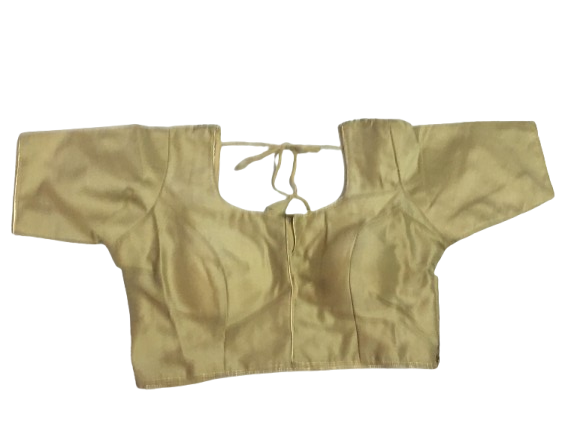 Raw Silk Gold Designer Blouse 119